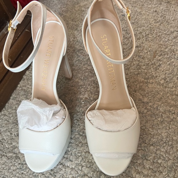 White Start Weitzman Disco Platforms - Picture 2 of 4